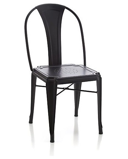 industrial dining chairs by Crate&Barrel