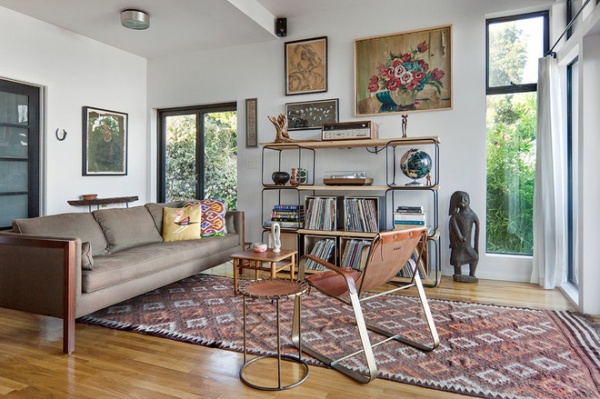 eclectic living room by risa boyer architecture