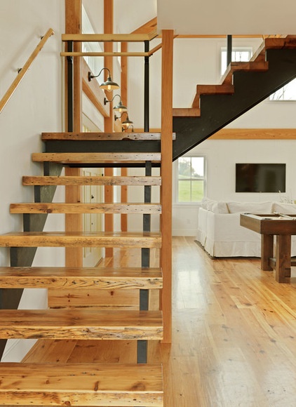 transitional staircase by Conner & Buck