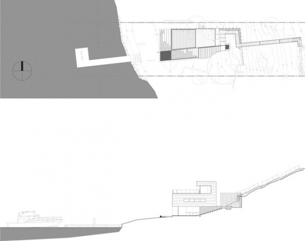 contemporary site and landscape plan by Robert Hutchison Architecture