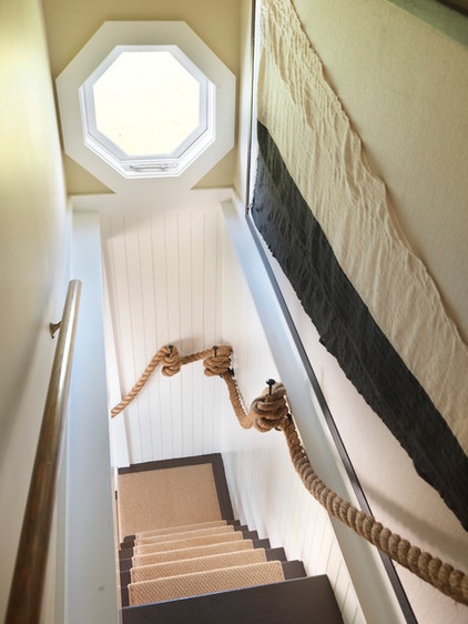 beach style staircase by Kate Jackson Design