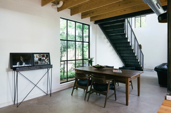 Farmhouse Dining Room by PAVONETTI Office of Design