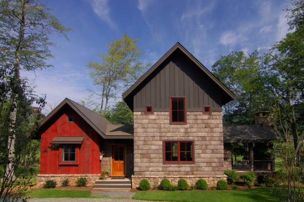 Rustic Exterior by Christopher Kellie Design Inc.