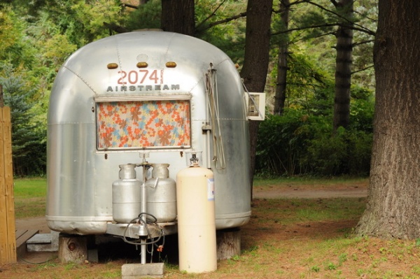 Exterior vintage airstream