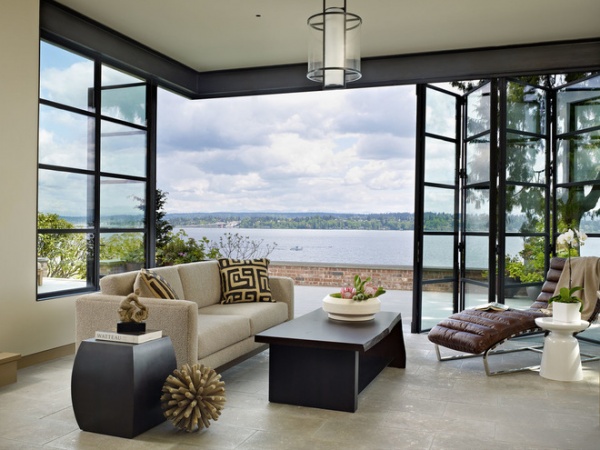 Contemporary Living Room by DeForest Architects