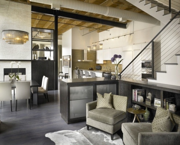 Industrial Living Room by jamesthomas, LLC