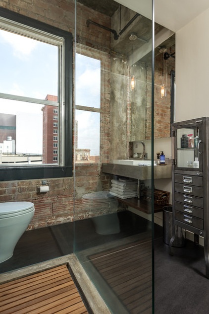 Industrial Bathroom by C O N T E N T Architecture