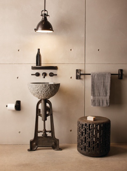 Industrial Bathroom by Hudson Valley Lighting