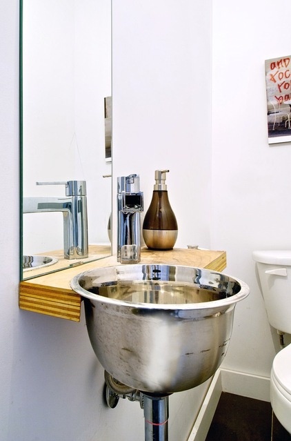 Industrial Powder Room by Andrew Snow Photography