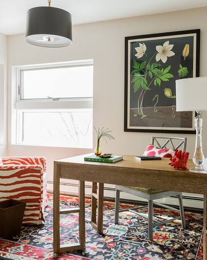 Transitional Home Office by Lovejoy Designs