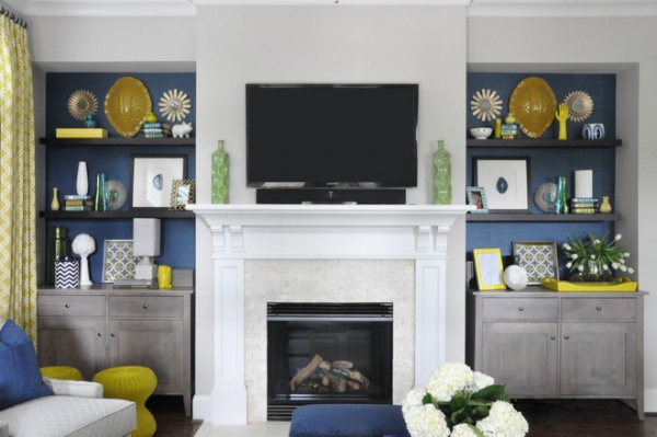 Transitional Living Room by Jennifer Reynolds - Jennifer Reynolds Interiors