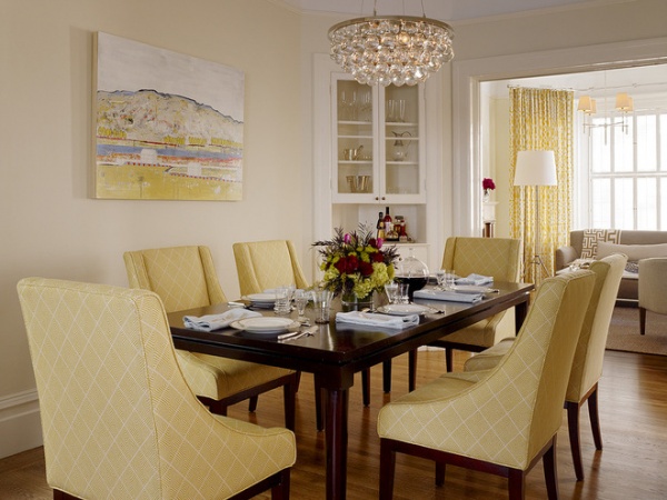 Transitional Dining Room by Jute Interior Design