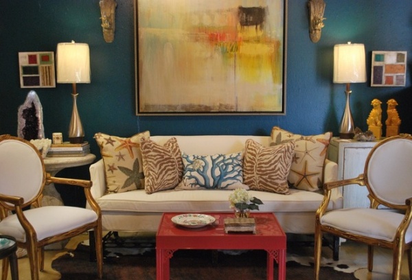 Eclectic Living Room by Anna Baskin Lattimore Design