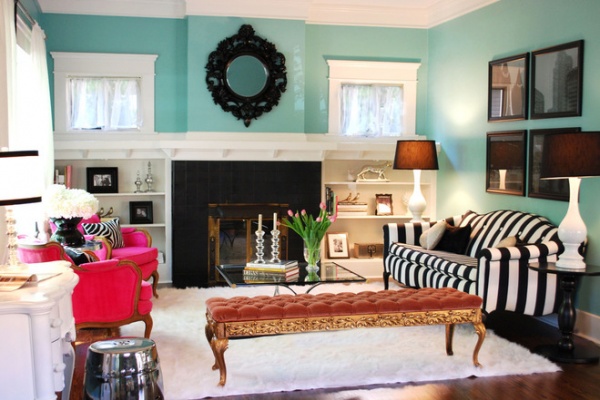 Eclectic Living Room by Judith Balis Interiors