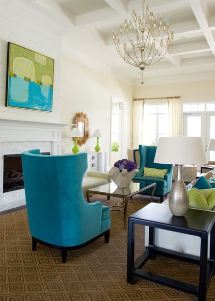 Contemporary Living Room by Leigh Olive Mowry-Olive Interiors