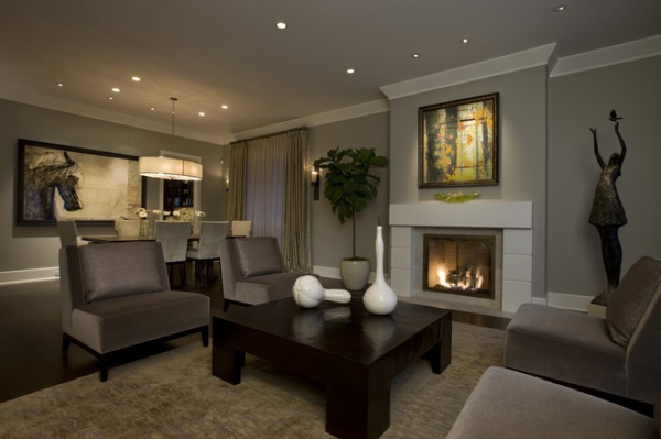 Transitional Living Room by Michael Abrams Limited