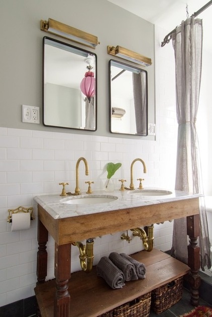 Eclectic Bathroom by indigo & ochre design