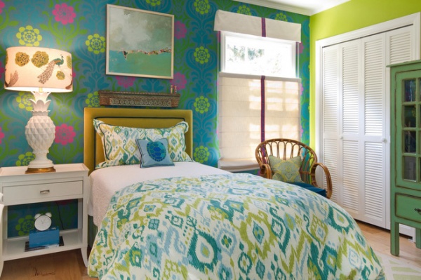 Beach Style Bedroom by Charmean Neithart Interiors, LLC.