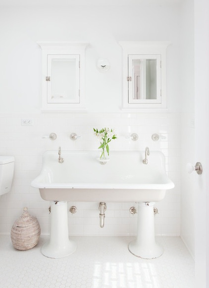 Transitional Bathroom by Bonaventura Architect