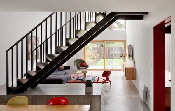 Midcentury Staircase by In Situ Architecture