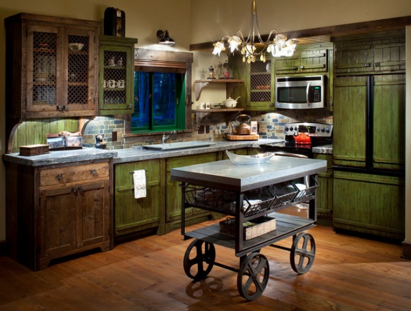 Rustic Kitchen by Locati Architects