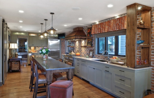 Transitional Kitchen by K & K Custom Cabinets LLC