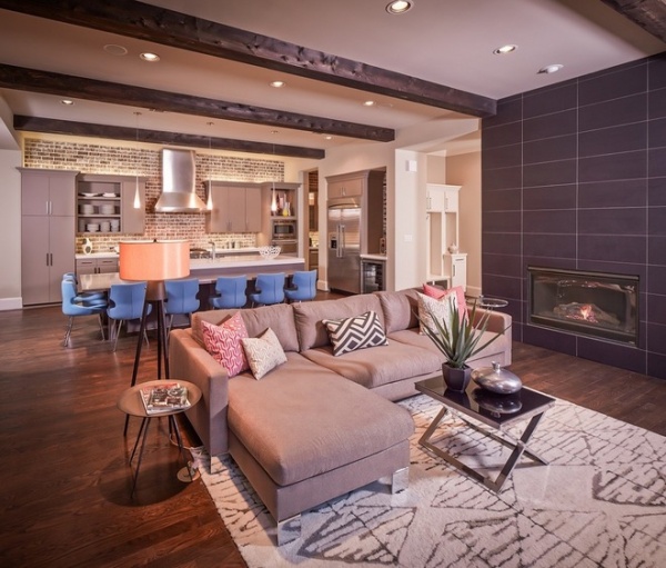 Contemporary Family Room by Jamestown Estate Homes