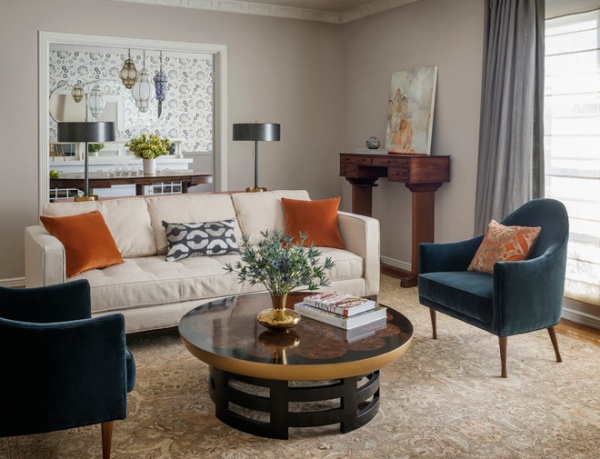 Transitional Living Room by John K. Anderson Design