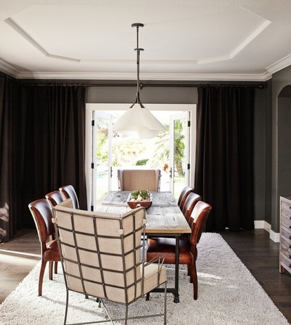 Transitional Dining Room by Kristina Wolf Design