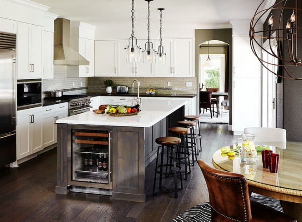 Transitional Kitchen by Kristina Wolf Design