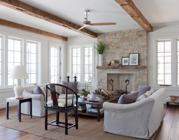 Beach Style Living Room by Wettling Architects