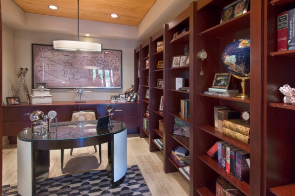 Contemporary Home Office by Sandella Custom Interiors, LLC