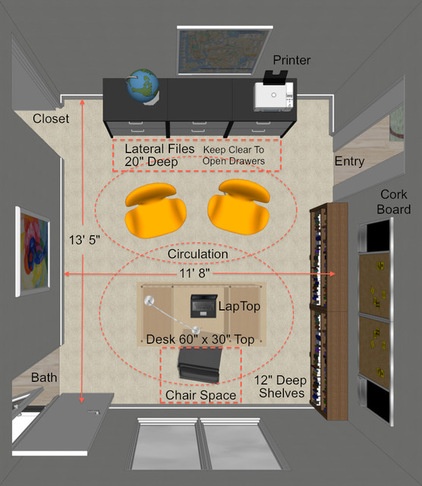 Contemporary Floor Plan by Steven Corley Randel, Architect