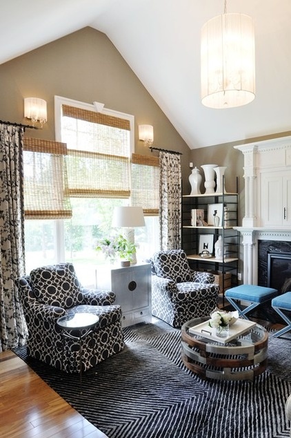 Traditional Family Room by Erika Bonnell Interiors