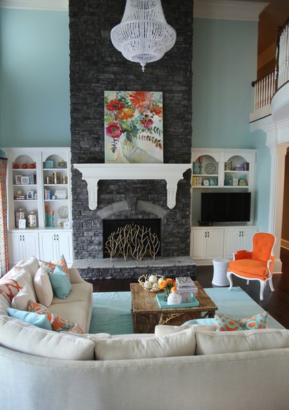 Transitional Living Room by Colordrunk Designs