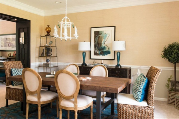 Transitional Dining Room by Your Favorite Room By Cathy Zaeske