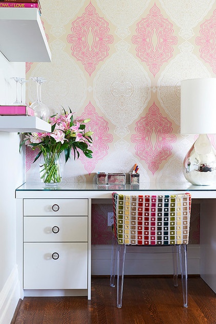 Transitional Home Office by Emily Griffin Design