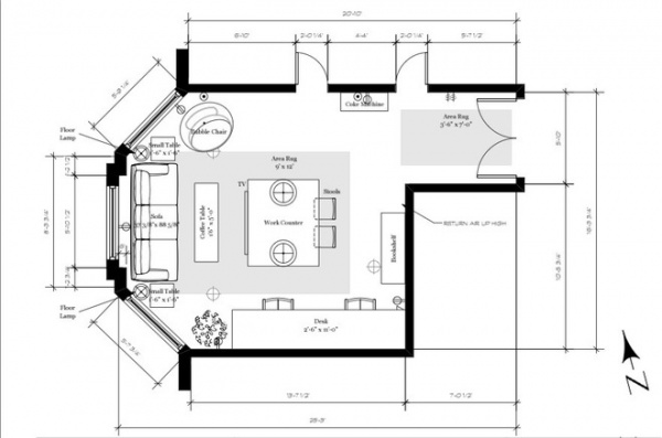 Transitional Floor Plan by Emily Griffin Design