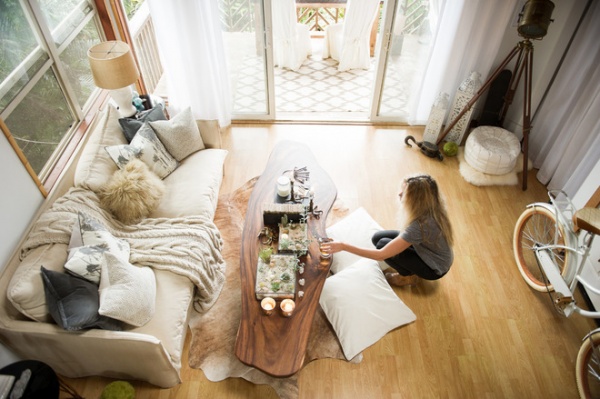 Beach Style Living Room by Ashley Camper Photography