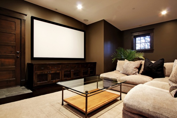 Contemporary Home Theater by Paul Moon Design