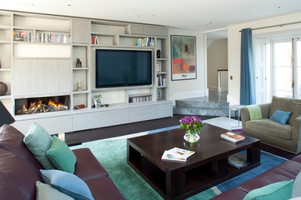 Contemporary Family Room by Greenleaf Lighting Ltd