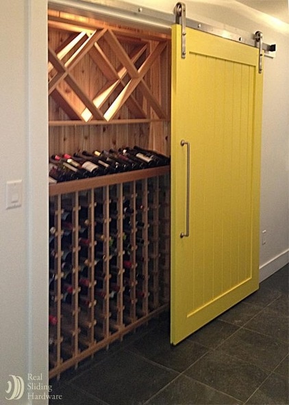 Mediterranean Wine Cellar by Real Sliding Hardware