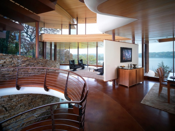 Contemporary Living Room by ROBERT HARVEY OSHATZ, ARCHITECT