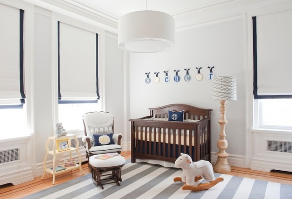 Transitional Nursery by Frances Herrera Interior Design