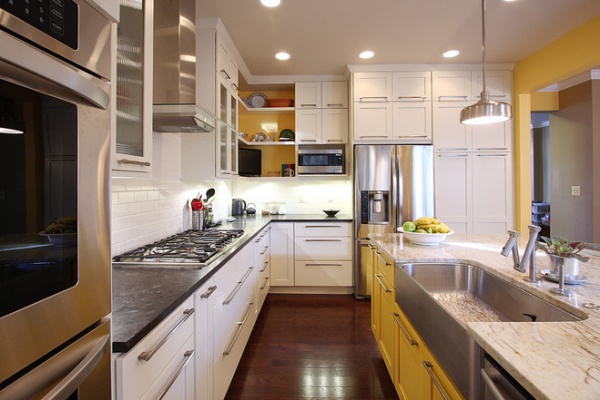 Transitional Kitchen by NVS Remodeling & Design