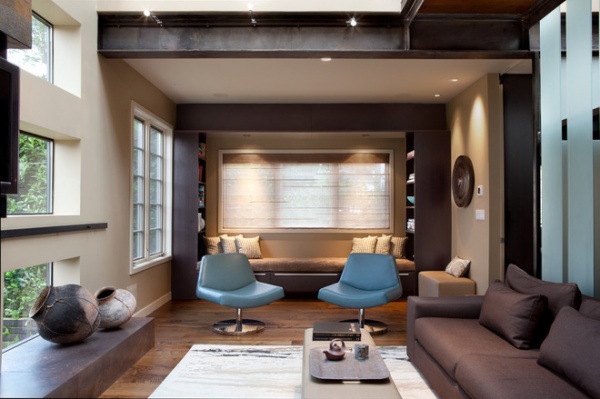 Contemporary Family Room by SoYoung Mack Design, Assoc. AIA