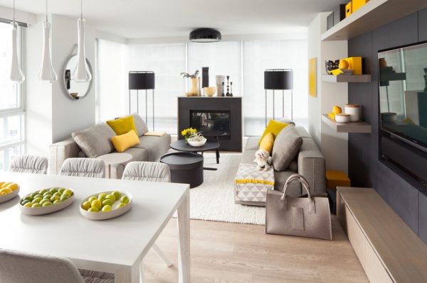 Contemporary Family Room by Gaile Guevara