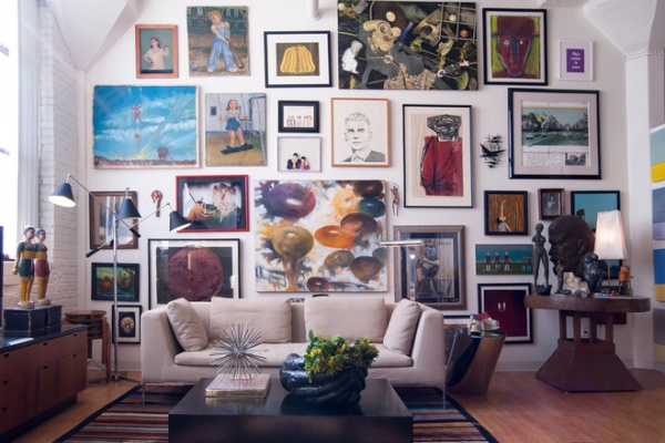 Eclectic Living Room by Adrienne DeRosa