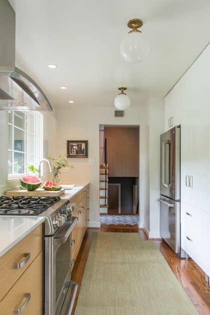 Transitional Kitchen by Rill Architects