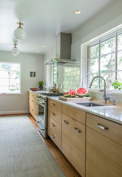 Transitional Kitchen by Rill Architects